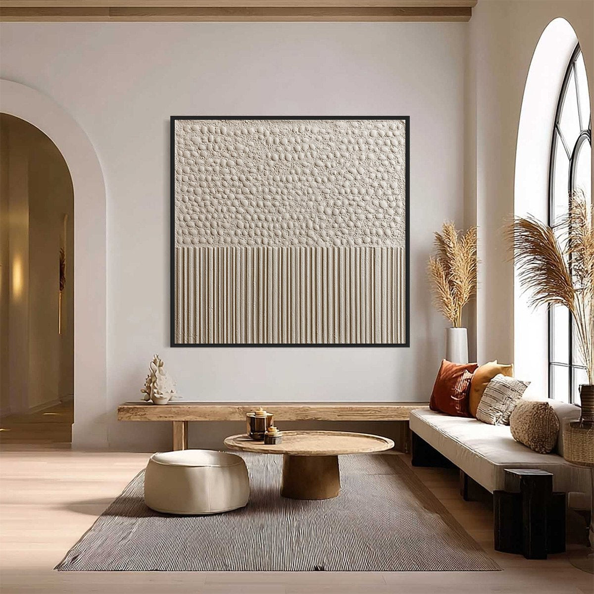 ZENITH: Textured Wabi-Sabi Minimalist Abstract Wall Art - Image 2