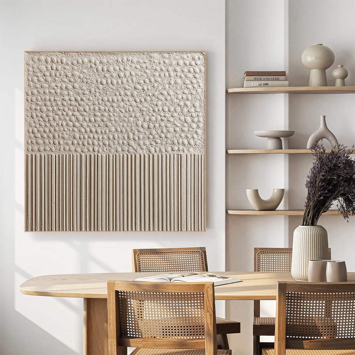 ZENITH: Textured Wabi-Sabi Minimalist Abstract Wall Art - Image 6