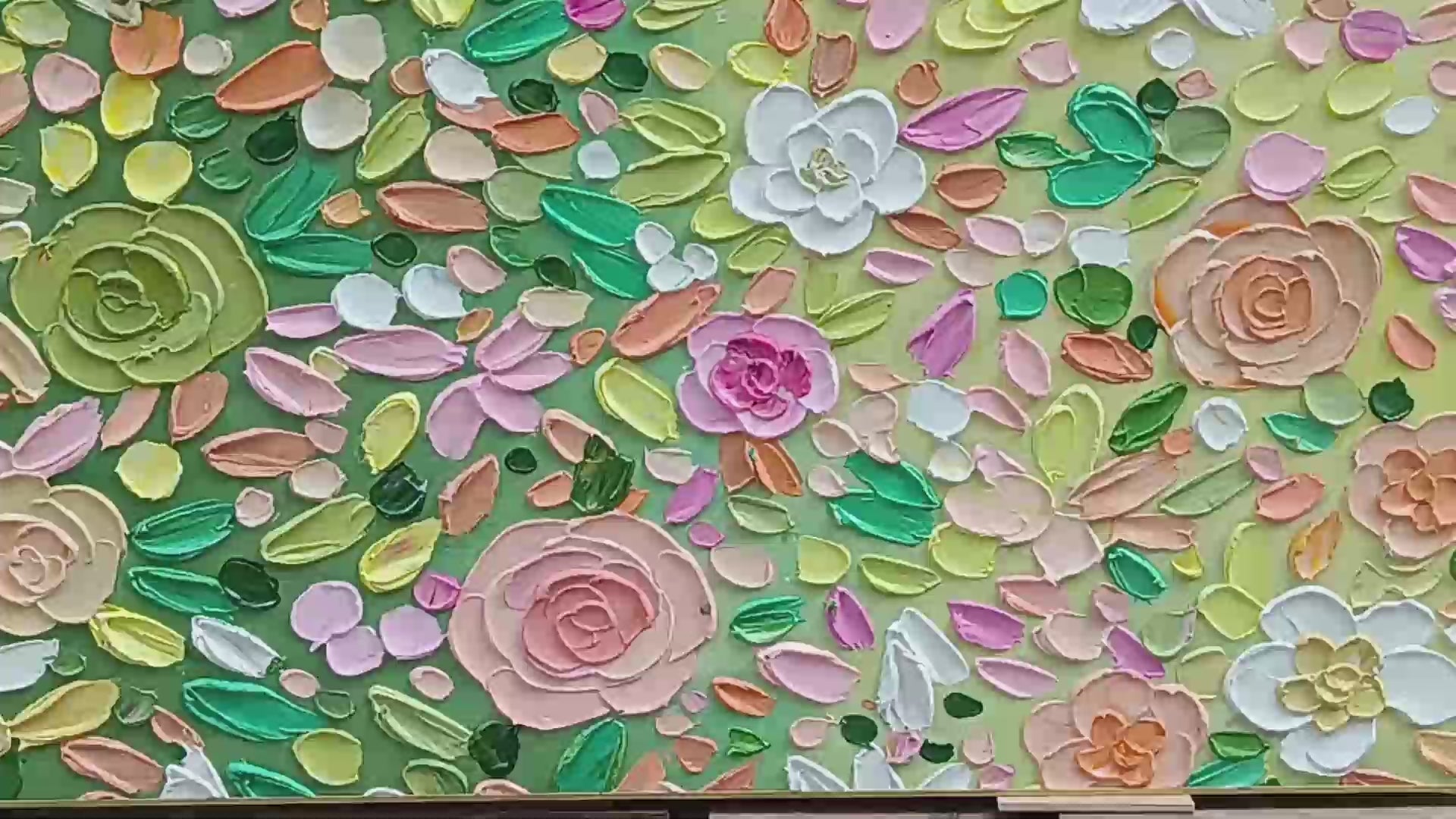 Ready to Ship | GARDEN RHAPSODY | 28''x56'' | 70x140cm | Gold Frame - Image 3