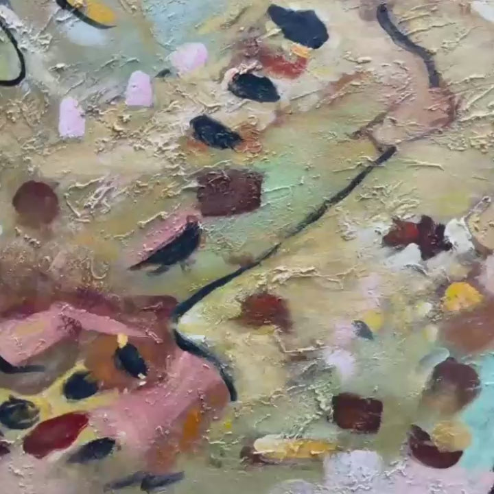 EARTH TONES: Abstract Organic Textured Oil Painting - Image 3