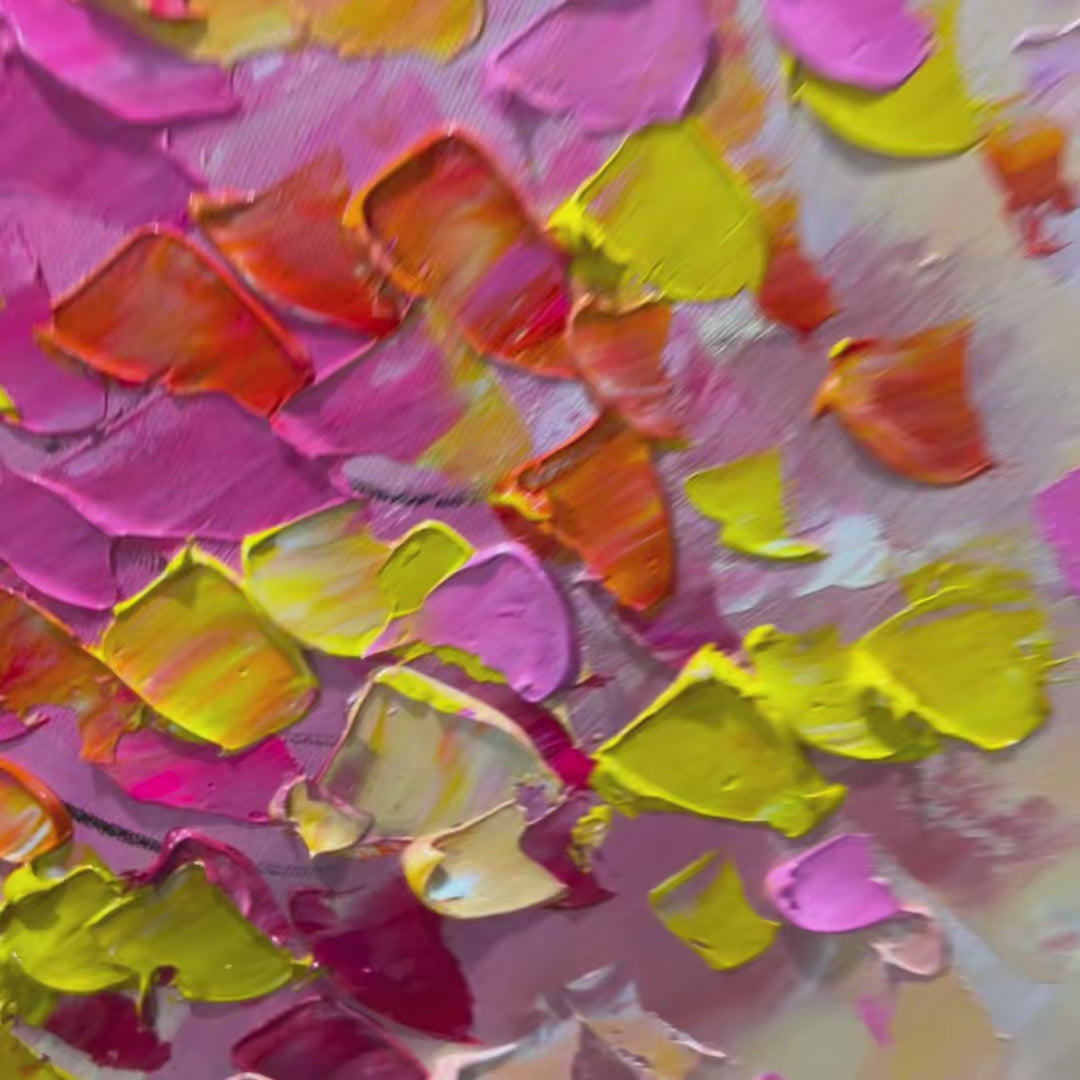 LIVING RAINBOW: Textured Impasto Tree of Life Oil Painting - Image 4