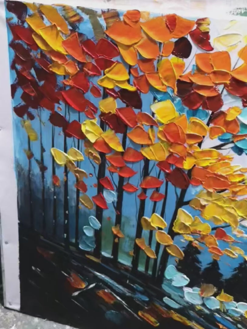 Colorful Forest Landscape Oil Painting - Autumn Vibes - Image 4