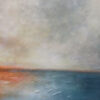 FIERY EMBRACE: Abstract Ocean Sunset Oil Painting