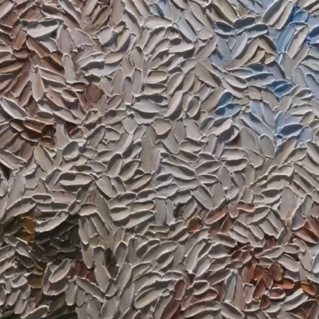 TERRA MOSAIC: Textured Earth Tone Abstract Impasto Painting - Image 3