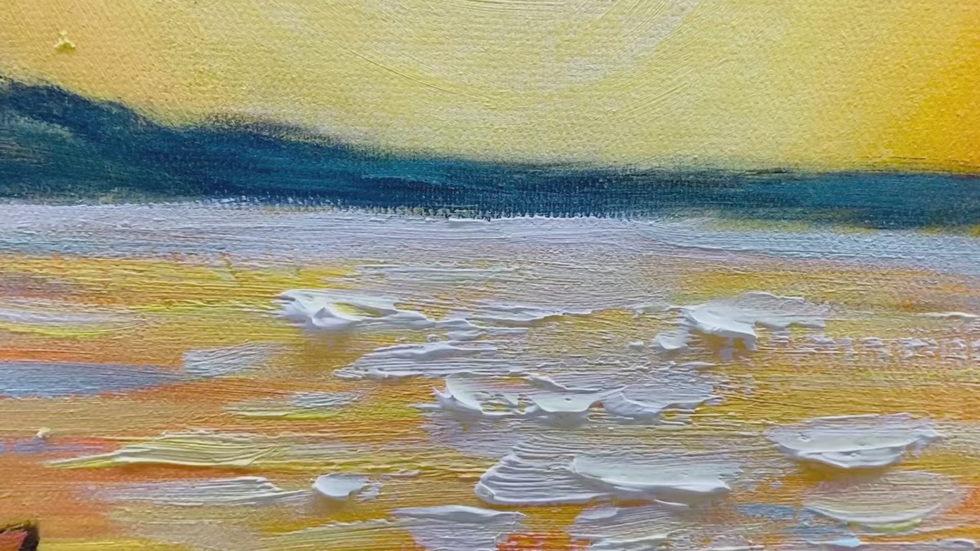 SAILING AT SUNSET: Vibrant Seascape Painting, Panoramic Canvas, Coastal Wall Art - Image 4