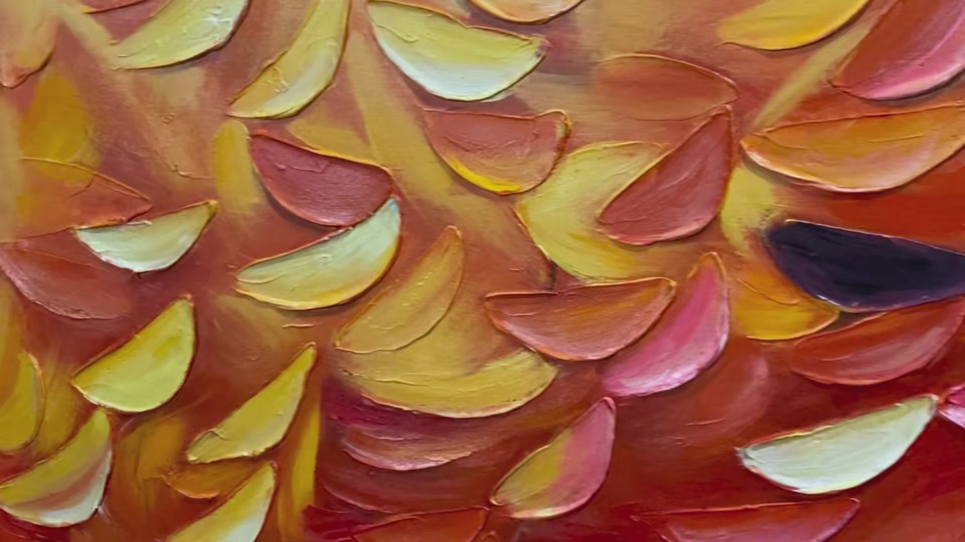 FIERY DANCE: Textured Abstract Oil Painting - Image 4