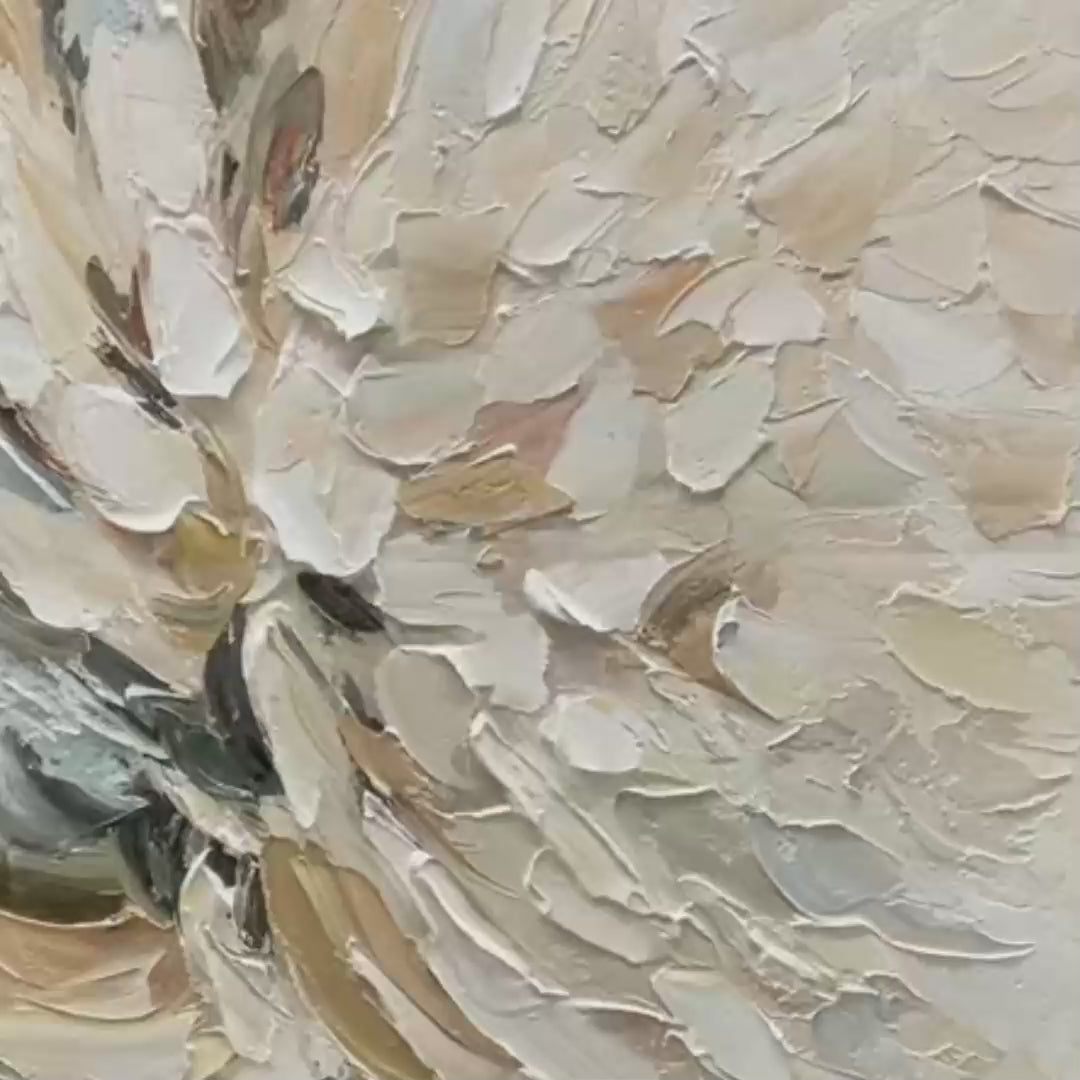 PETALS OF DAWN: Textured Impressionist Floral Oil Painting - Image 3