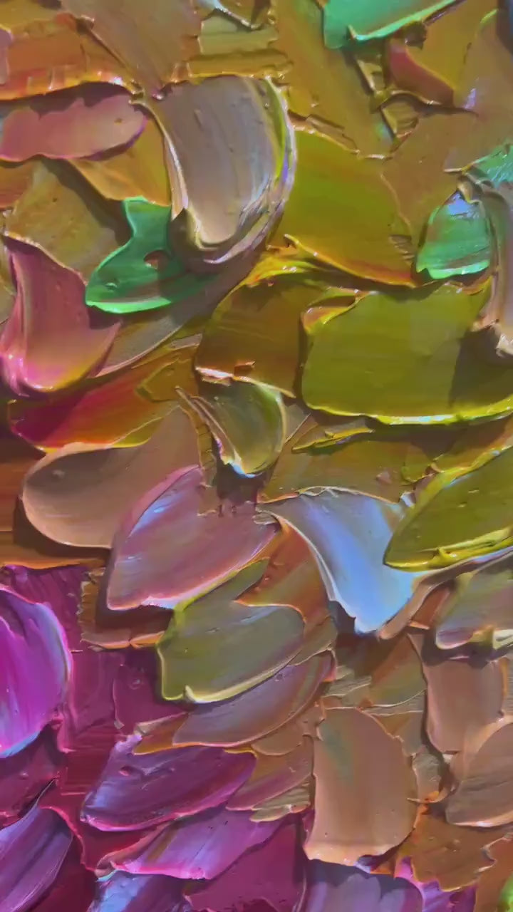 PASTEL DREAMSCAPE: Abstract Textured Impasto Oil Painting on Canvas - Image 4