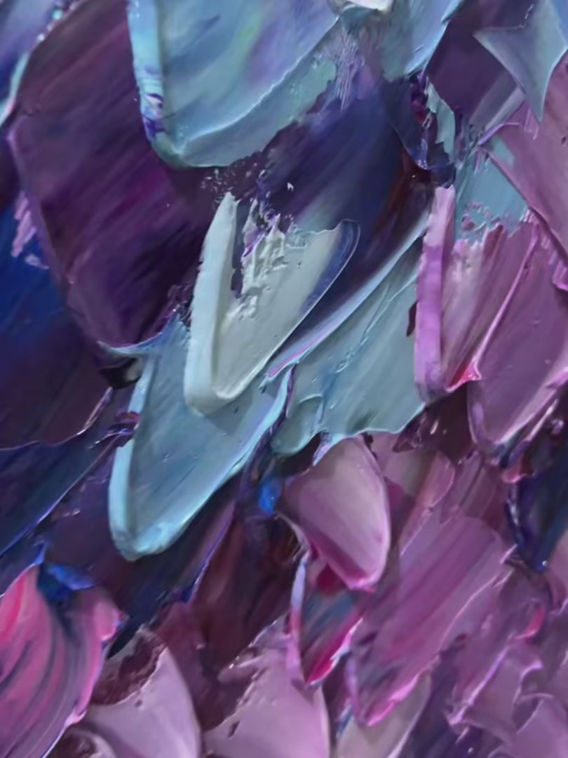 CHROMATIC FLOW: Colorful Abstract Painting, Textured Impasto, Panoramic Canvas, Modern Wall Art - Image 4