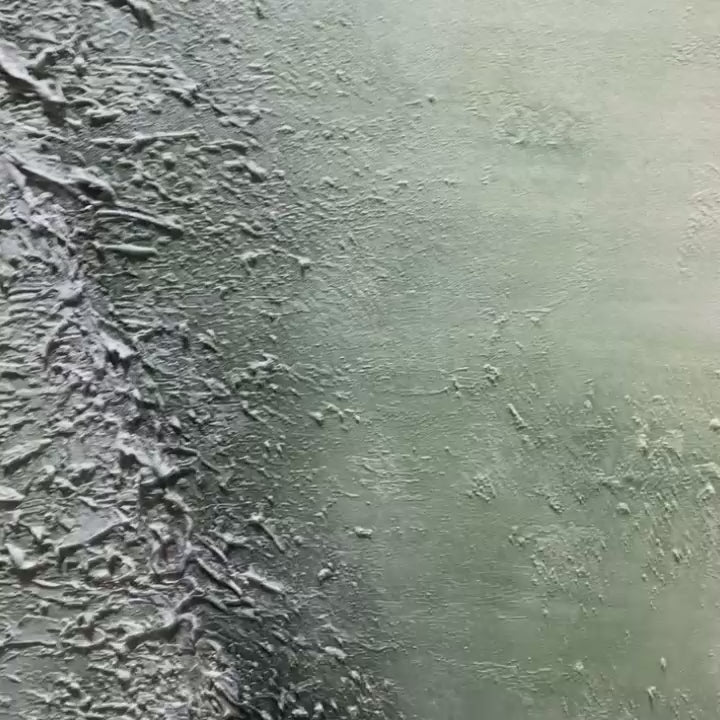 EMERALD DEPTHS: Textured Abstract Oil Painting - Image 3