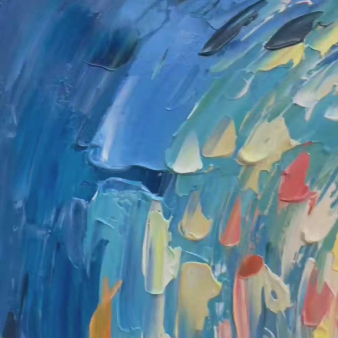 OCEAN’S GRACE: Textured Impasto Seascape Painting - Image 3