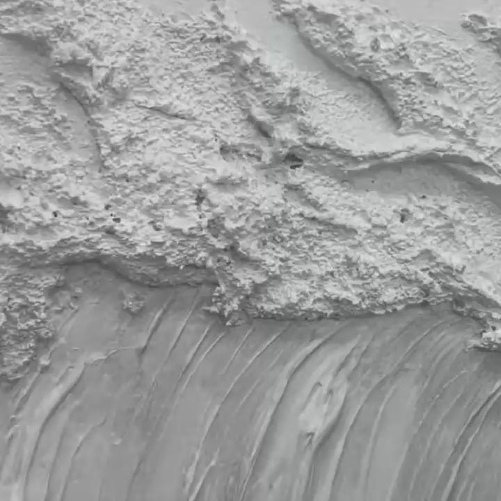 WHITE CREST: Textured Impasto Seascape Oil Painting - Image 3
