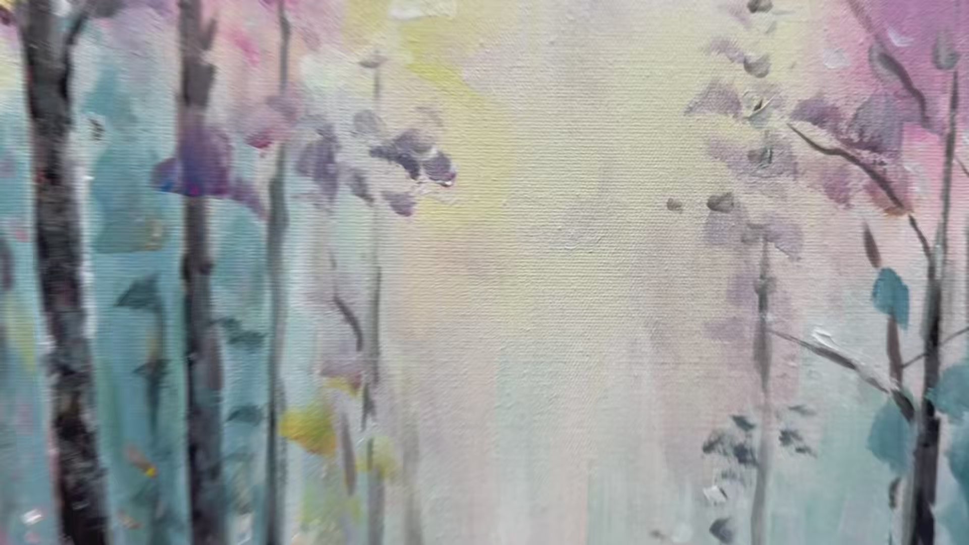 WHISPERING WOODS: Textured Impasto Floral Forest Oil Painting - Image 4