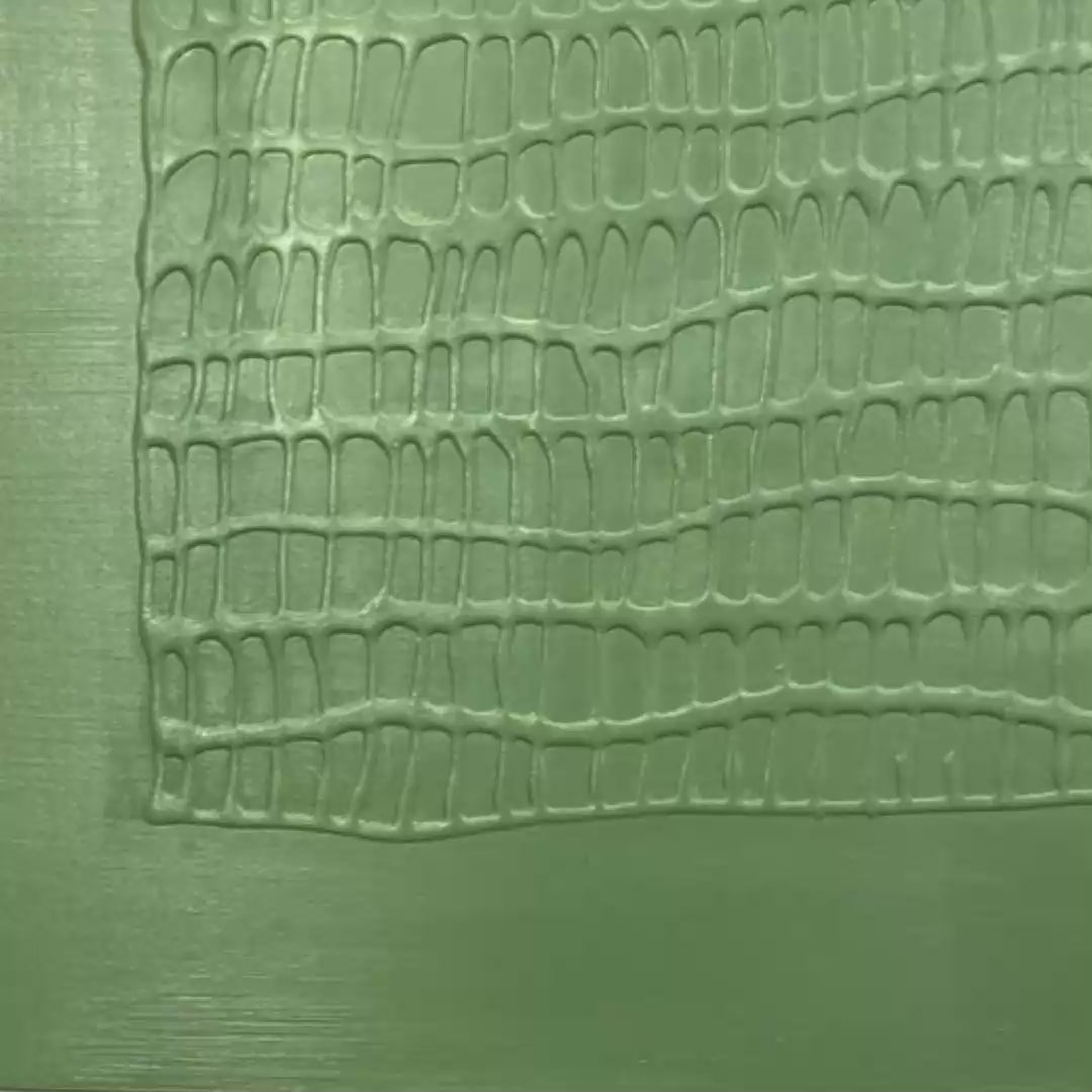 EMERALD GRID: Minimalist Textured Abstract Oil Painting - Image 3