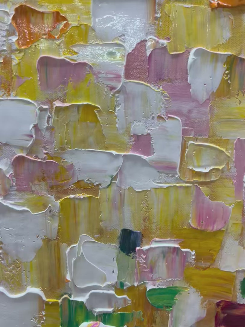 CONFETTI DREAM: Colorful Abstract Impasto Oil Painting - Image 4