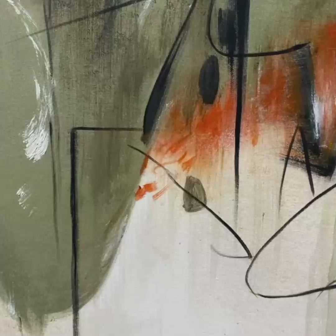 UNTITLED ABSTRACT: Minimalist Abstract Painting, Vertical Wall Art - Image 3