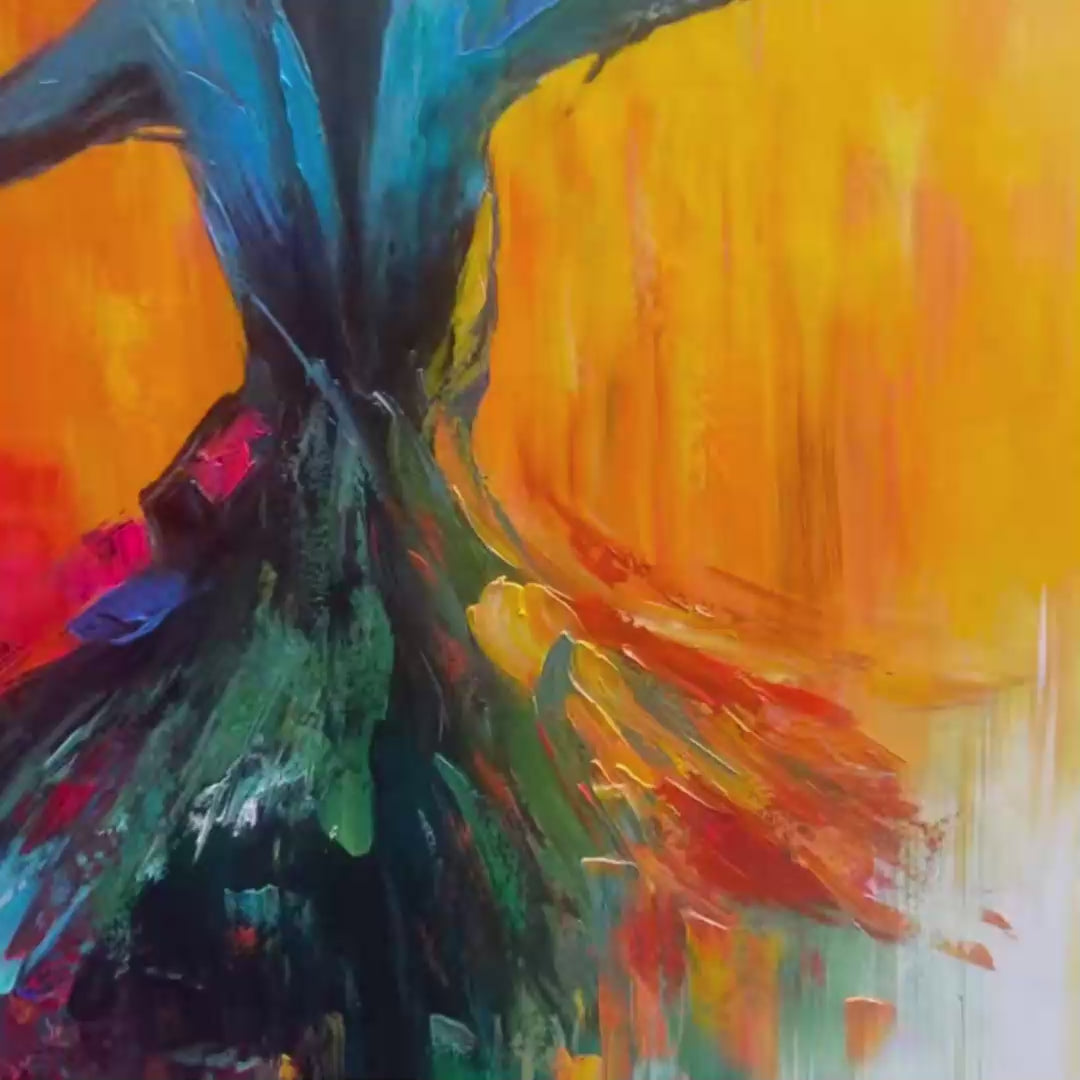 SOULFLIGHT: Textured Impasto Figurative Oil Painting of Dancer - Image 3