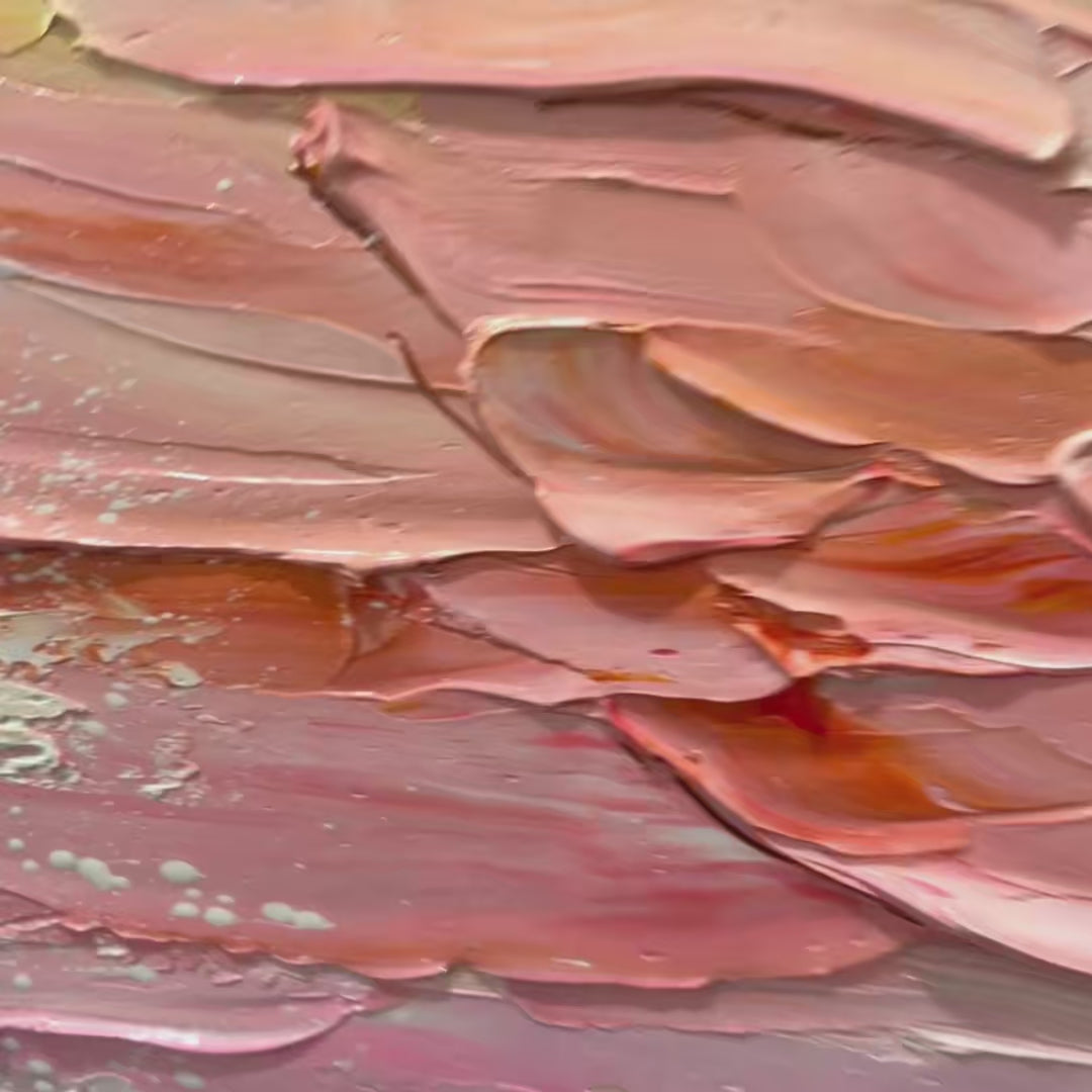 OCEAN'S EMBRACE: Textured Impasto Ocean Wave Oil Painting - Image 3
