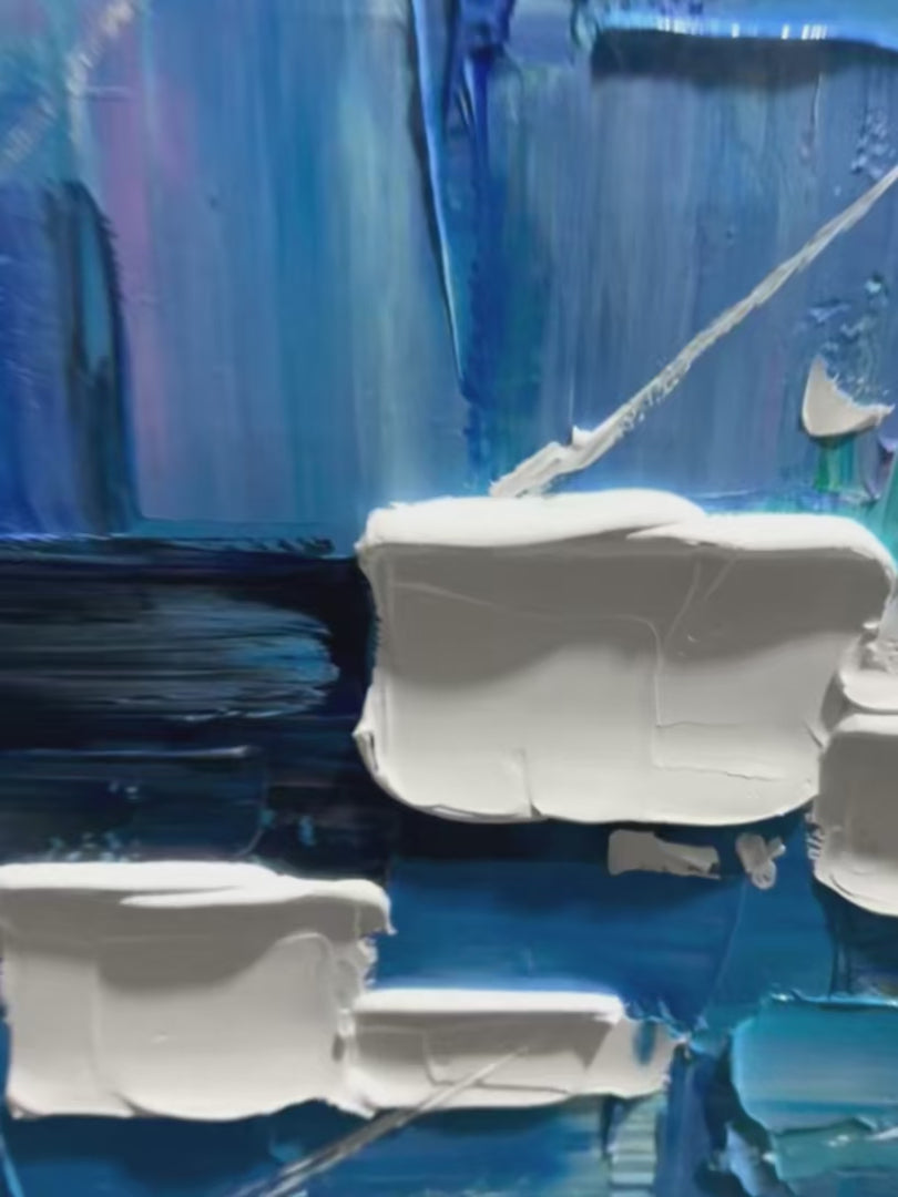 URBAN ABSTRACT: Textured Abstract Oil Painting - Image 4