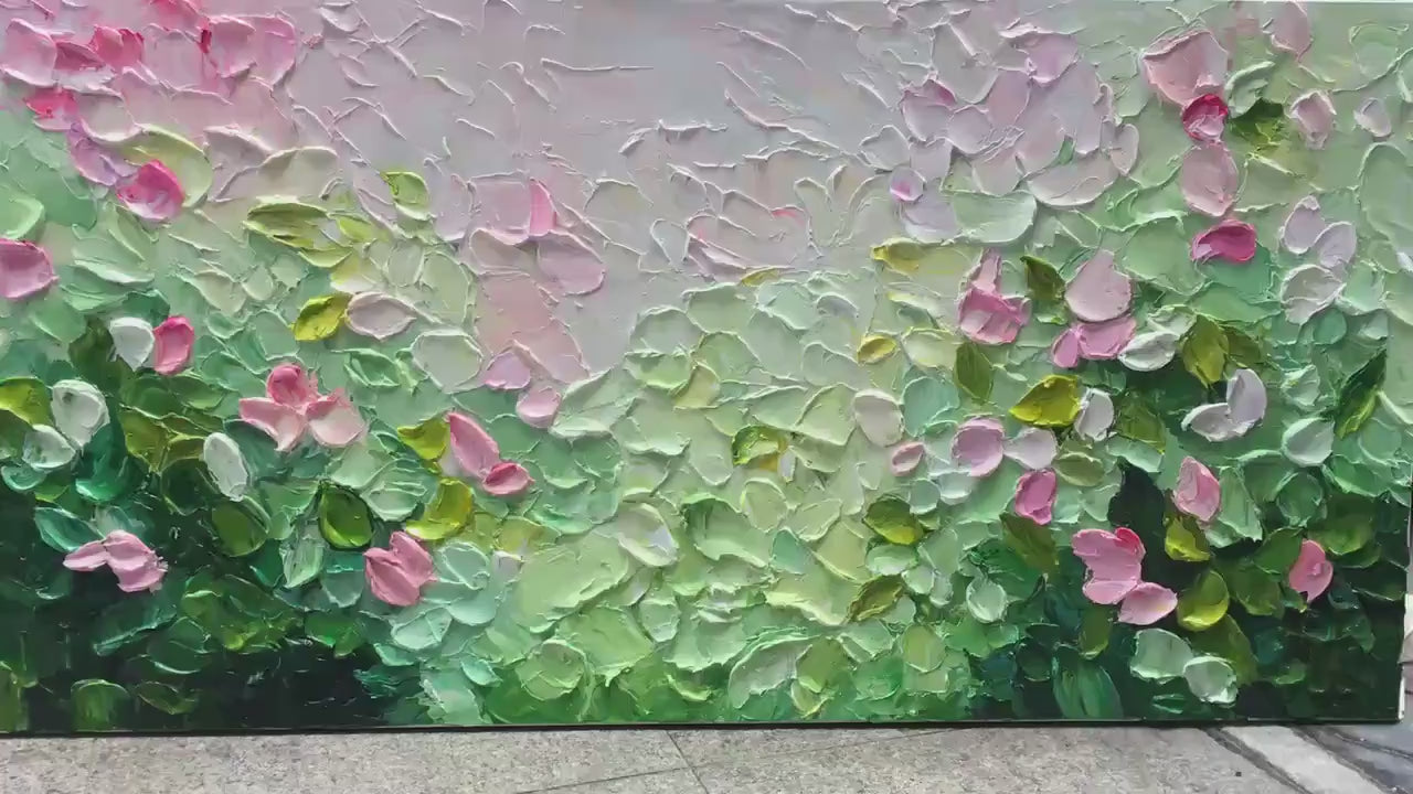 BLOSSOM DRIFT: Palette Knife Floral Impasto Painting - Image 3