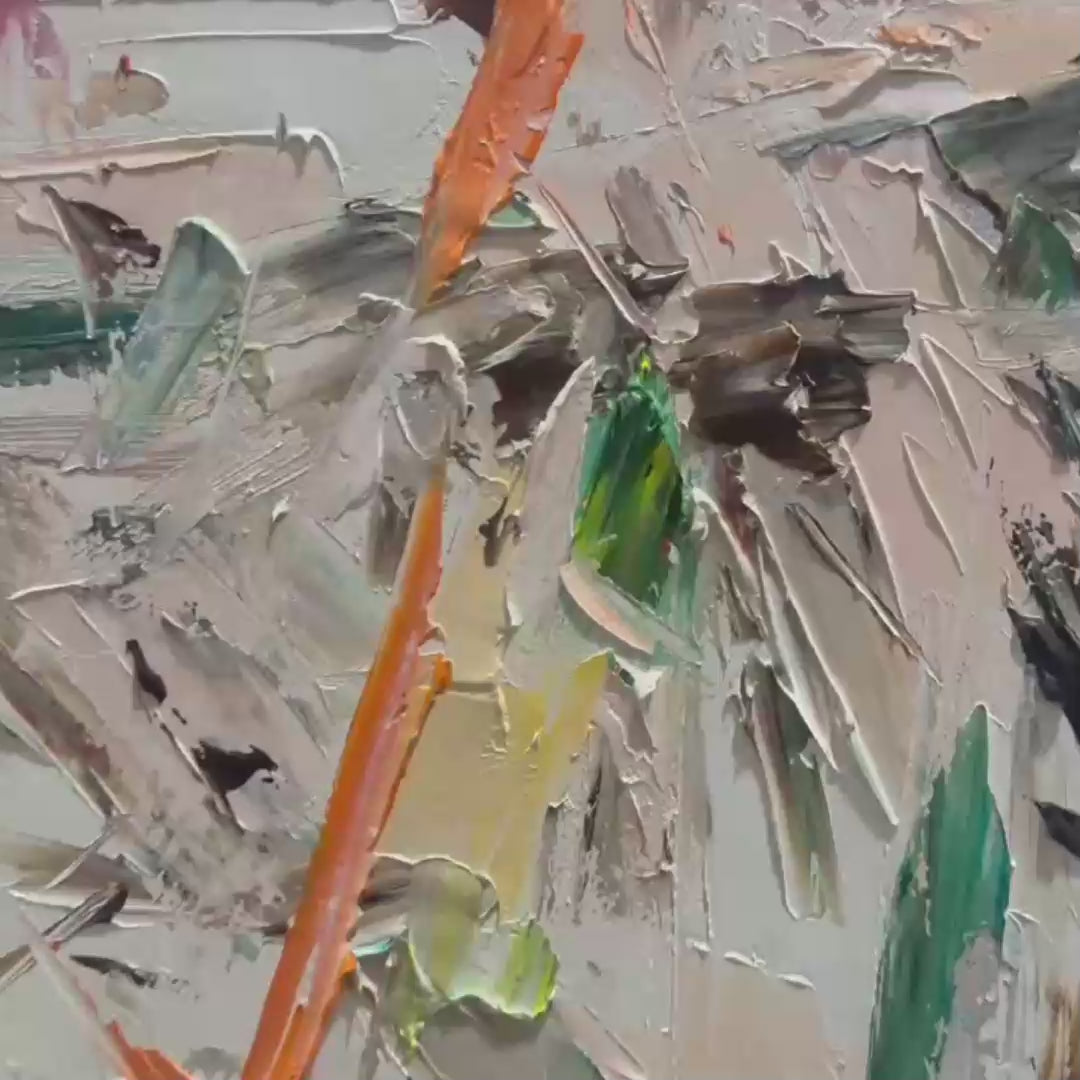 FROZEN RUSH: Textured Abstract Impasto Oil Painting - Image 3