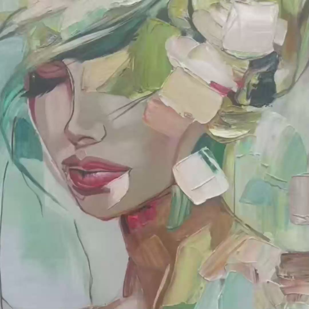 WHISPERS OF SPRING: Impressionistic Floral Portrait Oil Painting - Image 3