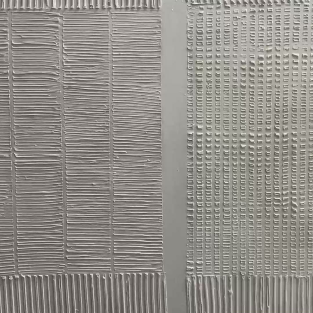 BEIGE TEXTURE DIPTYCH: Textured Abstract Painting in Beige - Image 3