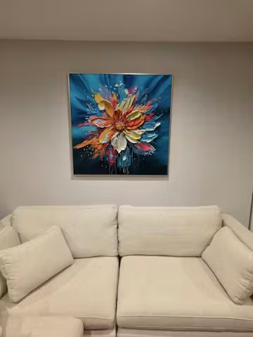 BLOOMING BURST: Textured Impasto Floral Oil Painting photo review