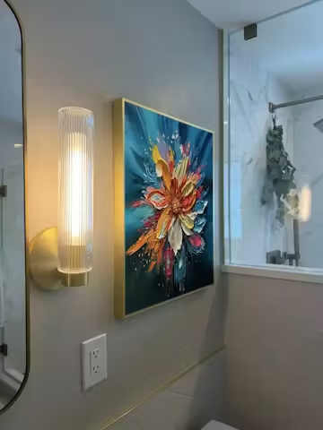BLOOMING BURST: Textured Impasto Floral Oil Painting photo review
