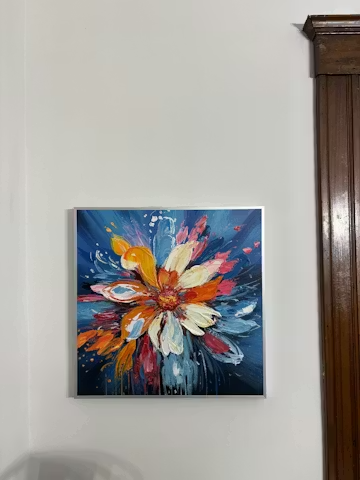 BLOOMING BURST: Textured Impasto Floral Oil Painting photo review