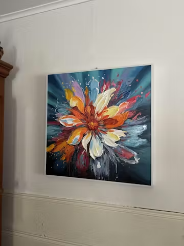 BLOOMING BURST: Textured Impasto Floral Oil Painting photo review