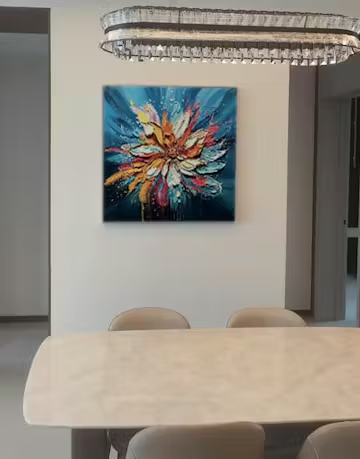 BLOOMING BURST: Textured Impasto Floral Oil Painting photo review