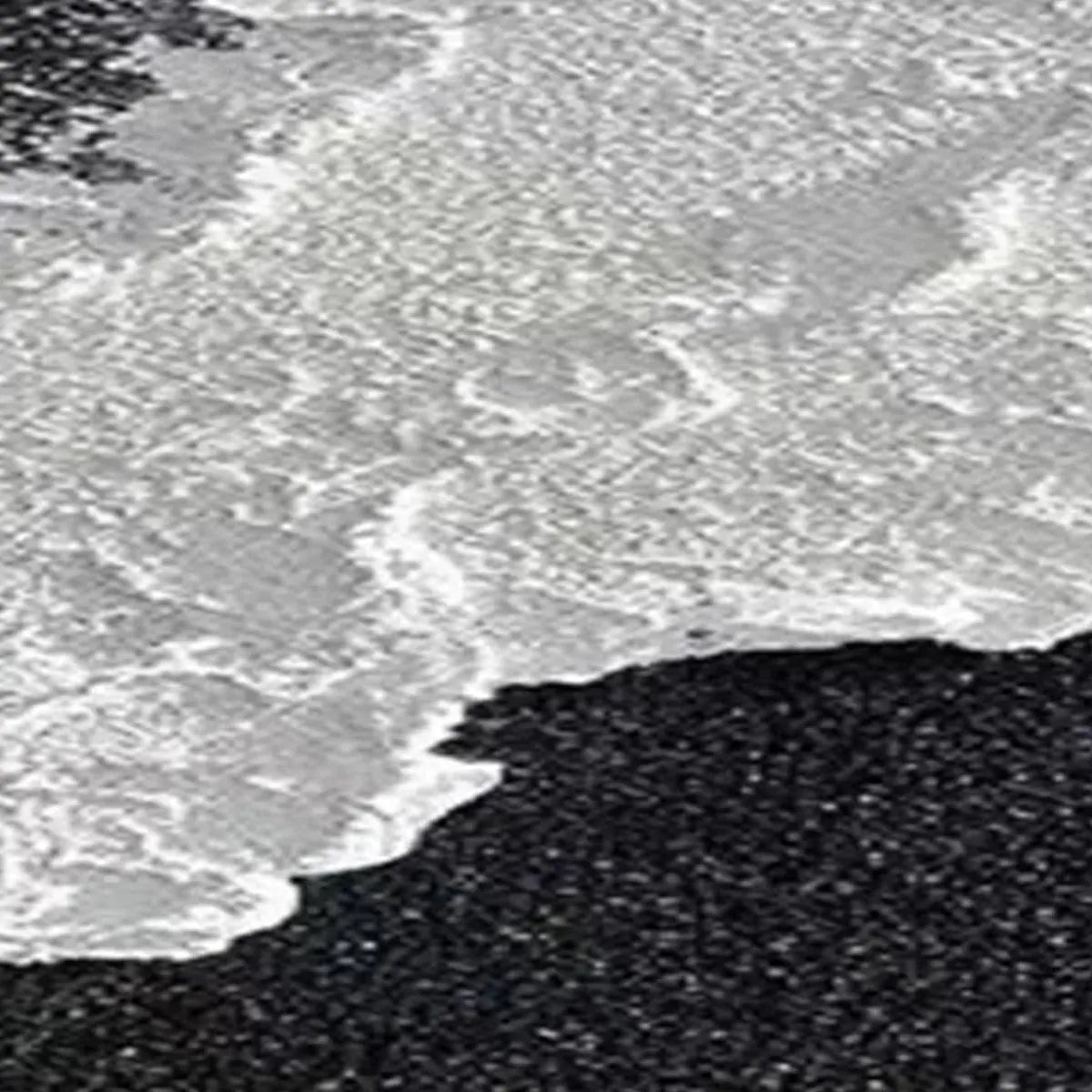BLACK & WHITE OCEAN TRIPTYCH: Abstract Ocean Painting Set of 3, Vertical Wall Art - Image 4