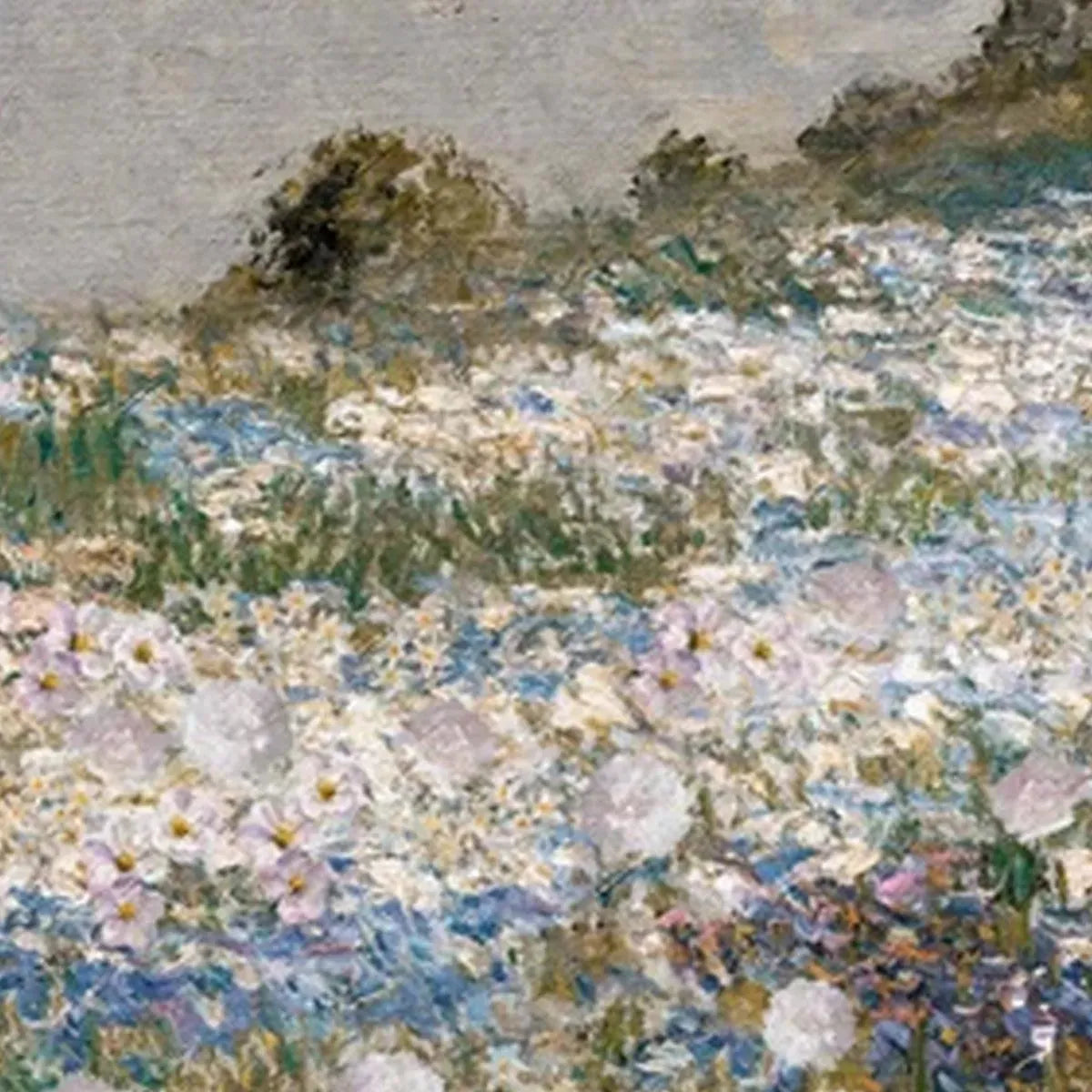 WILDFLOWER FIELD TRIPTYCH: Impressionist Landscape Painting Set of 3 - Image 3