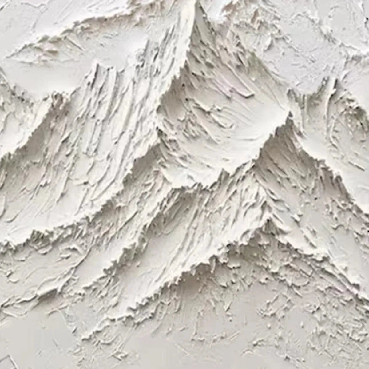 WHITE MOUNTAIN: Textured Mountain Painting - Image 6