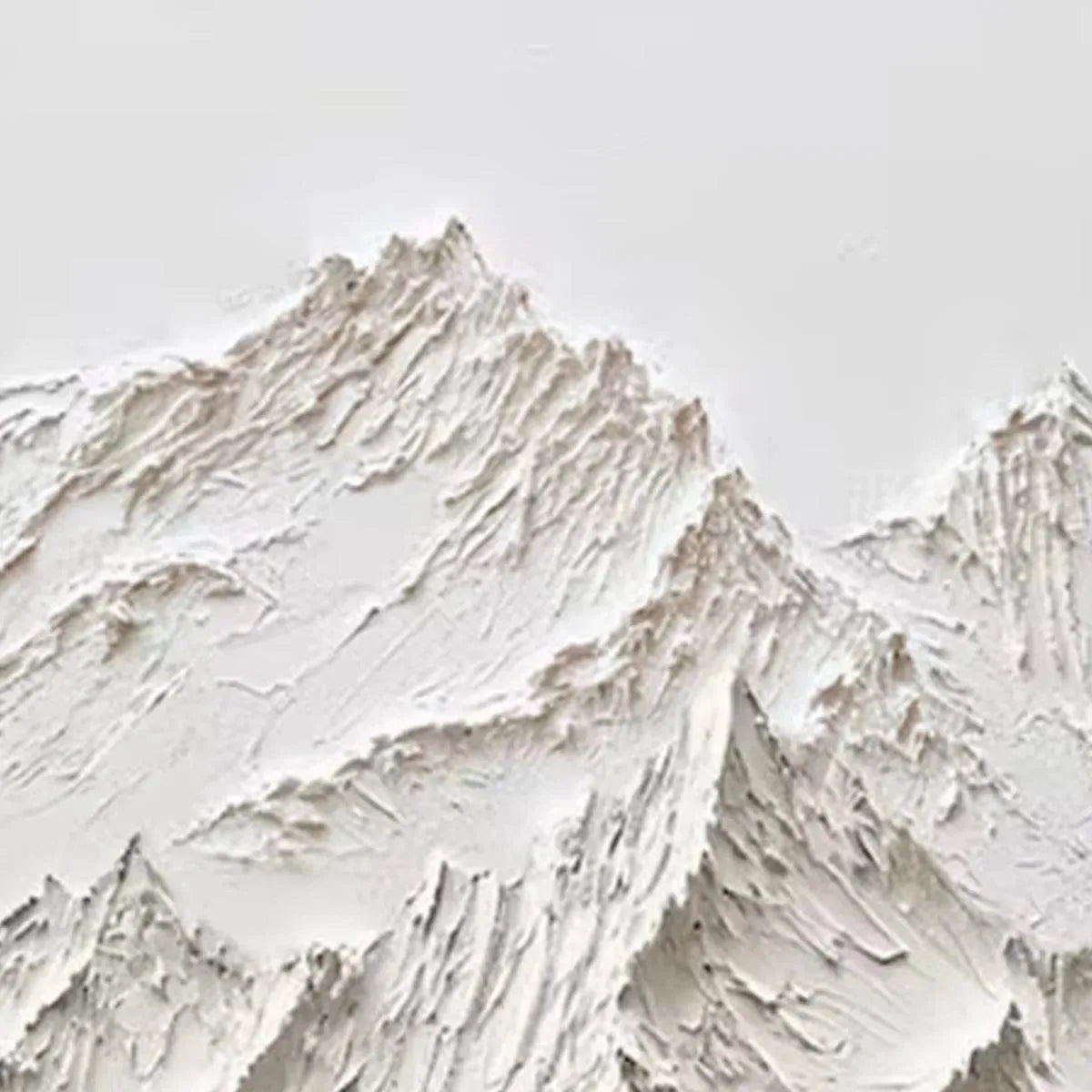 WHITE MOUNTAIN: Textured Mountain Painting - Image 8