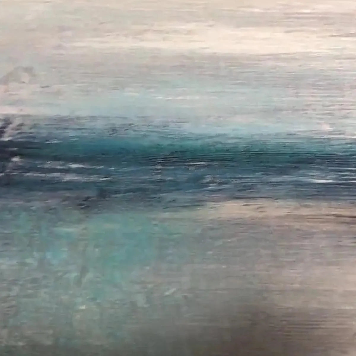 SERENE HORIZON: Panoramic Seascape Painting, Horizontal Wall Art - Image 4