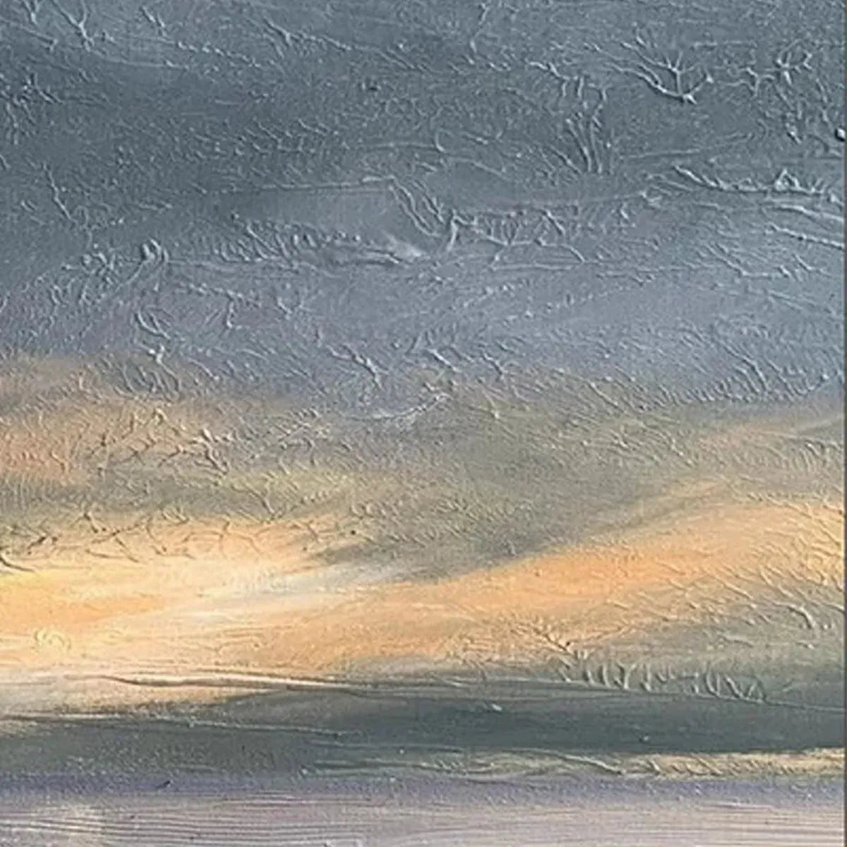 STORMY SEASCAPE: Textured Seascape Painting, Square Wall Art - Image 7