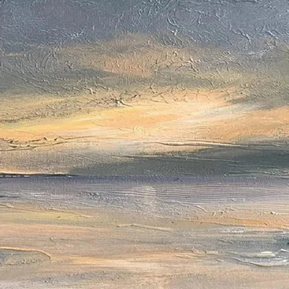 STORMY SEASCAPE: Textured Seascape Painting, Square Wall Art - Image 4
