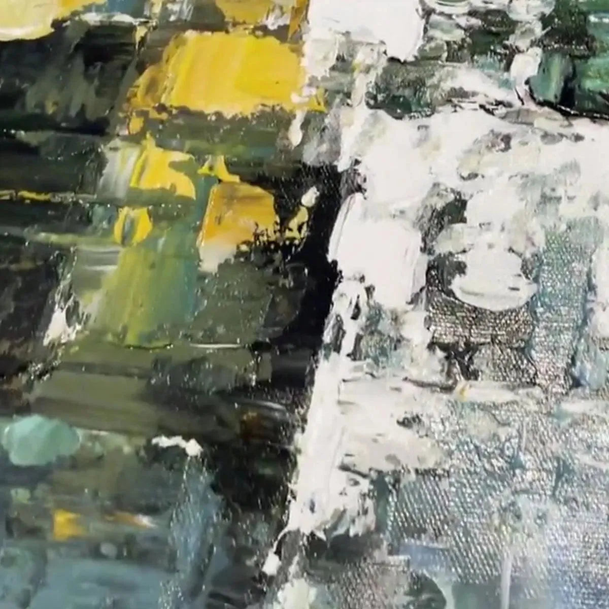 TEXTURED GREEN ABSTRACT: Impasto Abstract Painting, Vertical Wall Art - Image 4