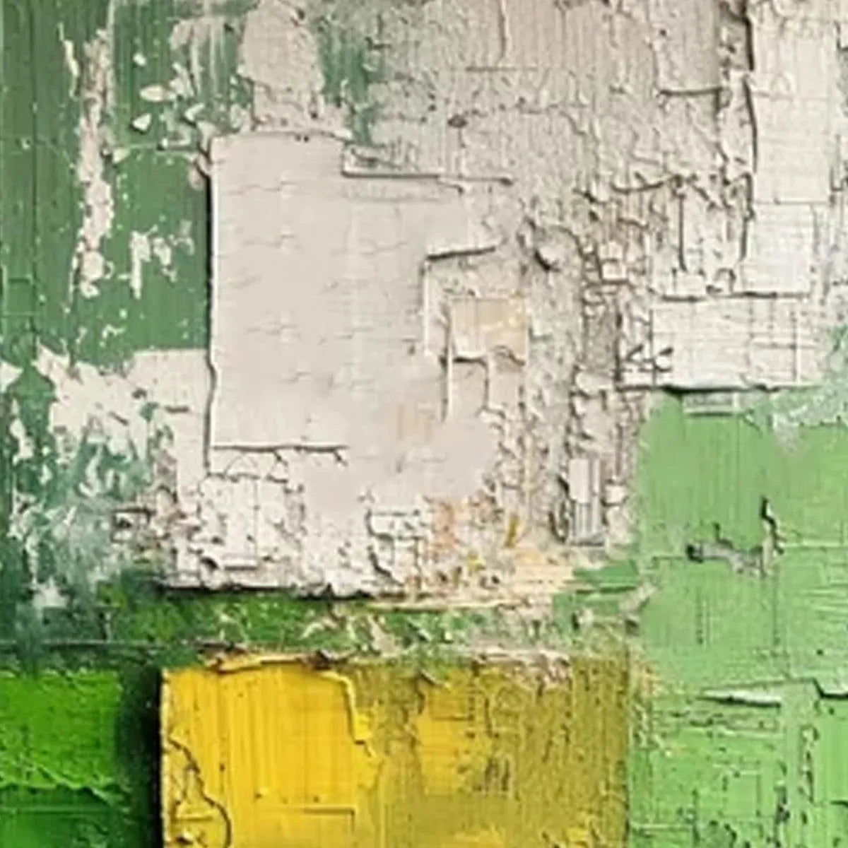 TEXTURED GREEN AND YELLOW: Textured Abstract Painting, Vertical Wall Art - Image 8