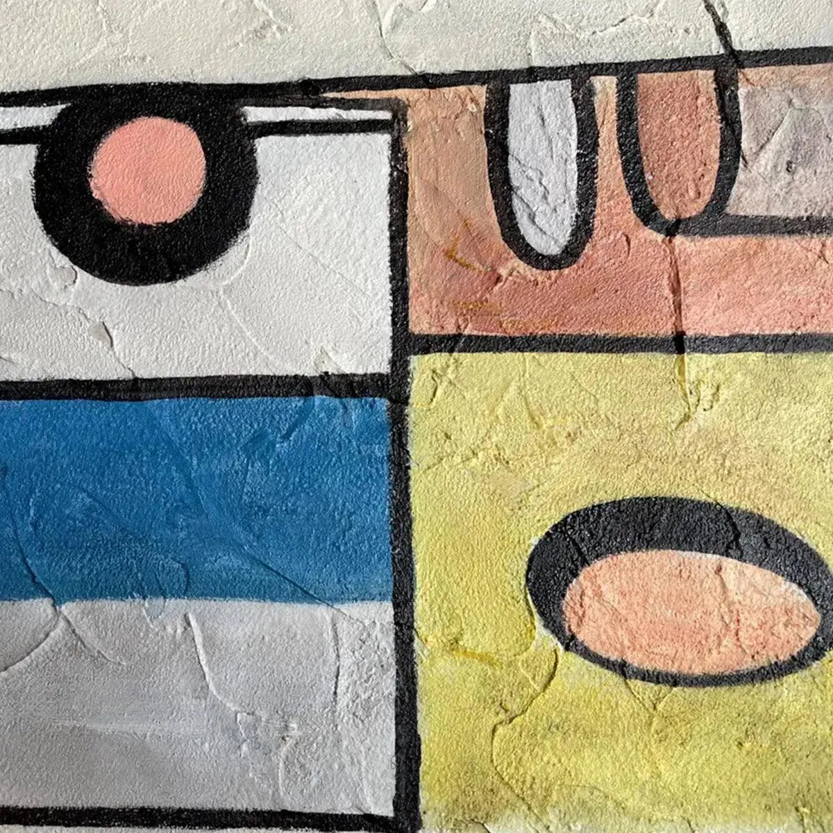 PLAYFUL TRUCK: Whimsical Abstract Painting, Square Wall Art - Image 6