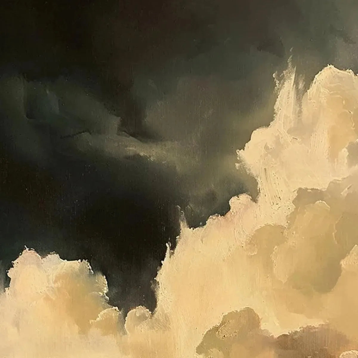 STORMY SKIES: Textured Cloudscape Painting, Vertical Wall Art - Image 6