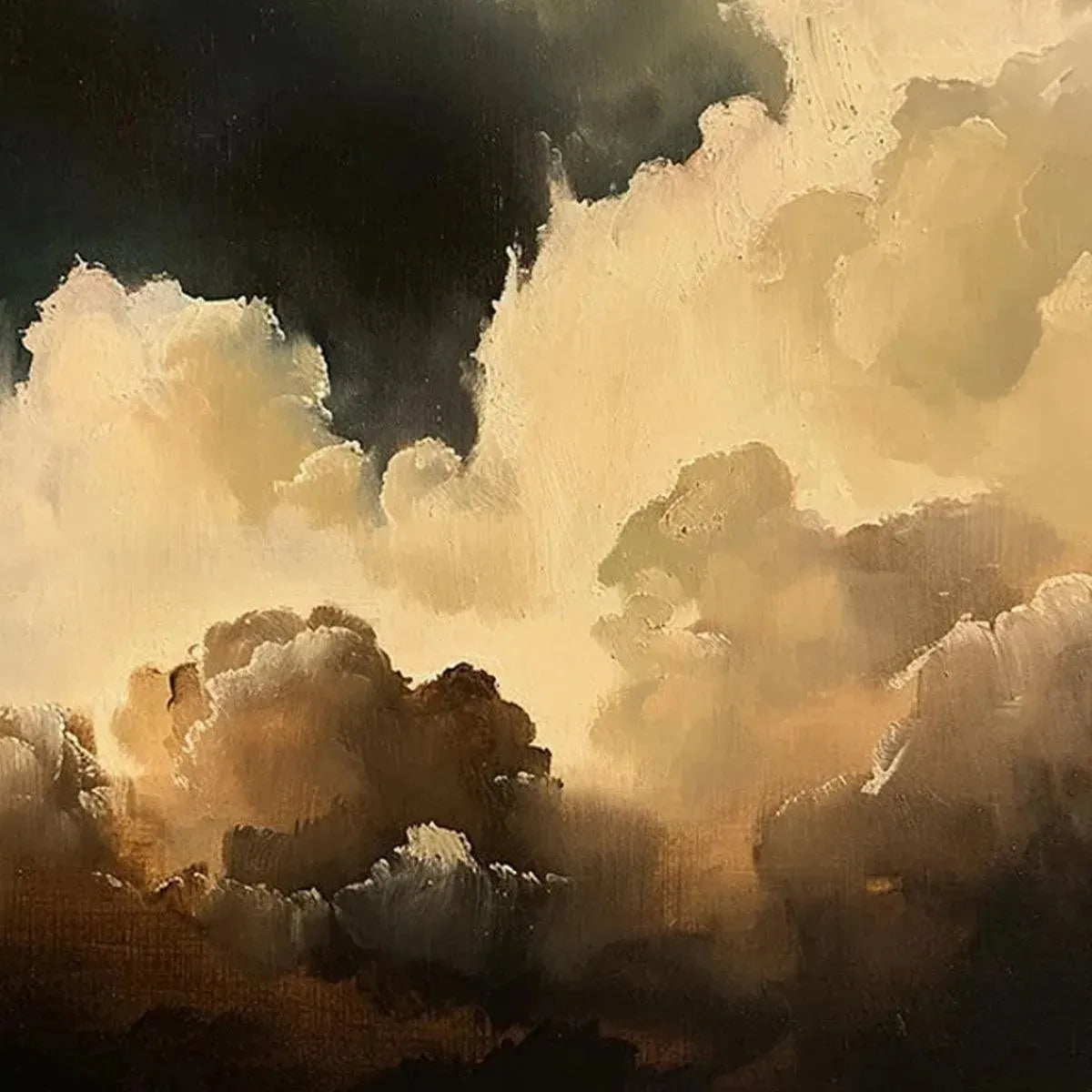 STORMY SKIES: Textured Cloudscape Painting, Vertical Wall Art - Image 8