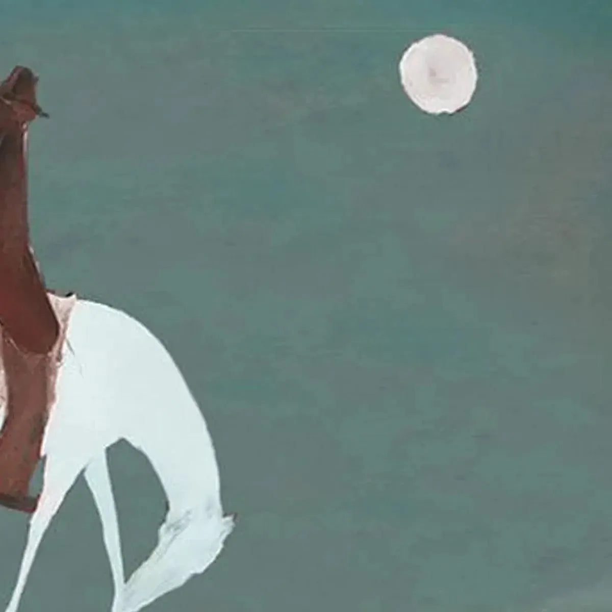 SOLITARY RIDER: Minimalist Horse and Rider Painting, Panoramic Wall Art - Image 7