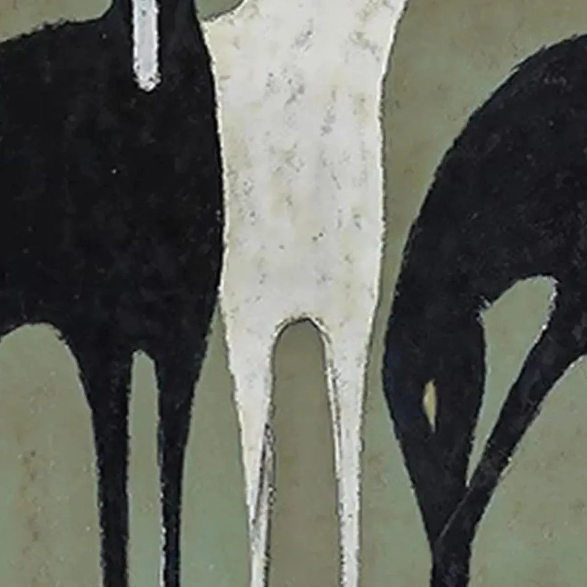 THREE HORSES: Minimalist Horse Painting, Vertical Wall Art - Image 6