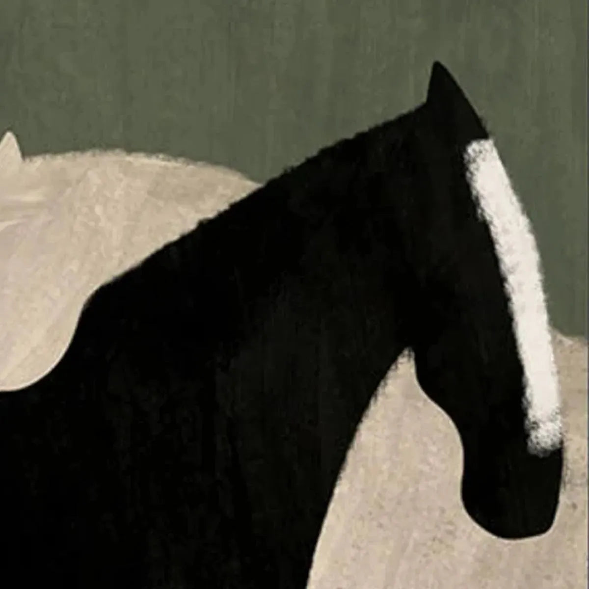MINIMALIST HORSES: Abstract Horse Painting, Vertical Wall Art - Image 3