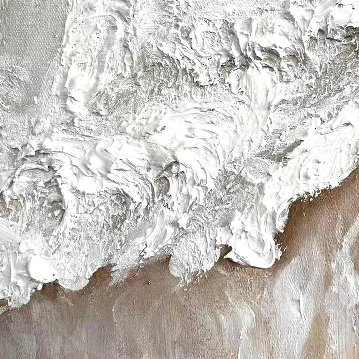 SANDY WHISPERS: Minimalist Beach Waves Painting, Horizontal Wall Art - Image 7
