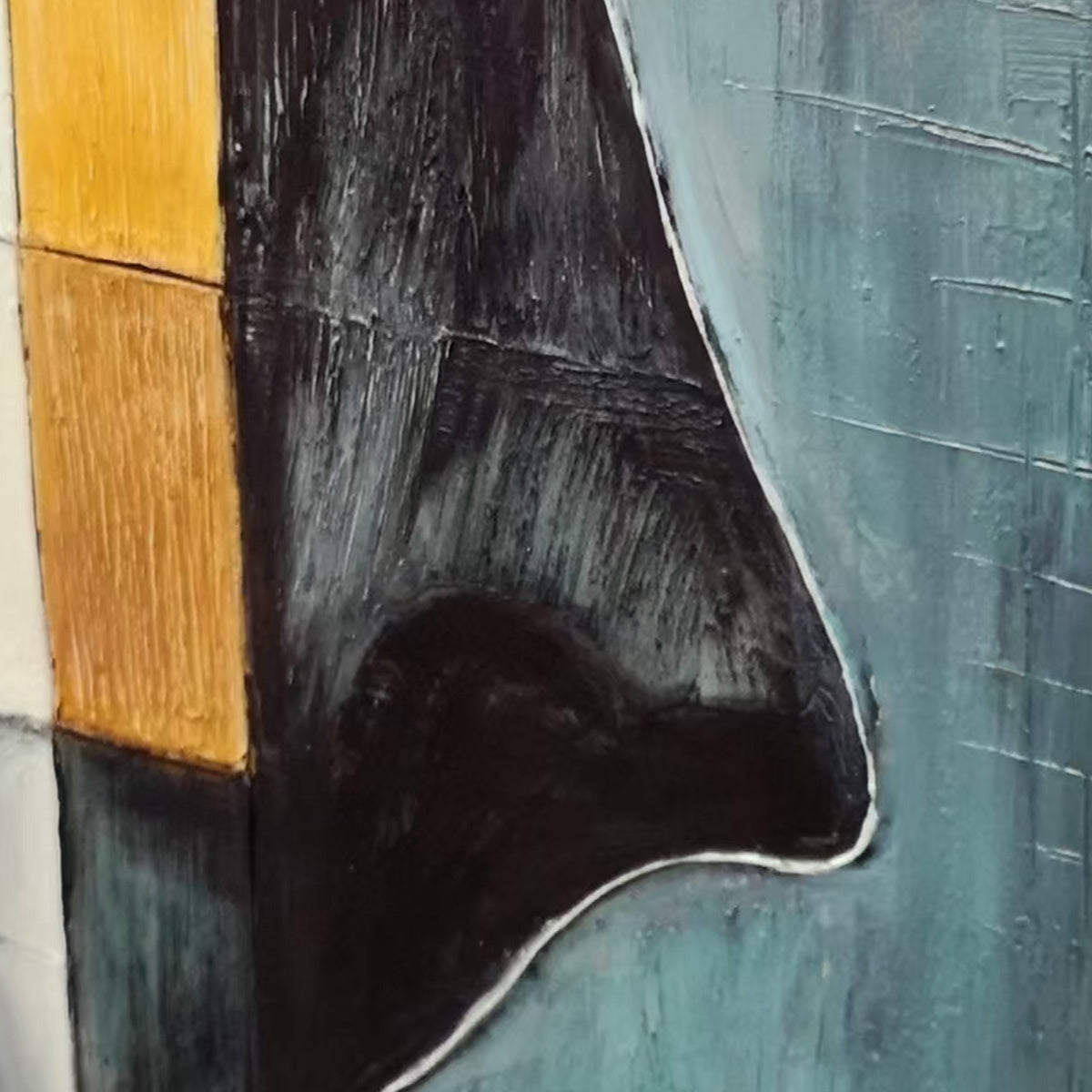 REFLECTION: Minimalist Abstract Portrait Oil Painting - Image 6