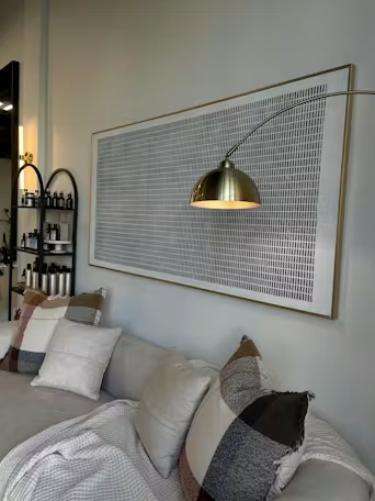 WOVEN TEXTURE: Minimalist Textured Painting in Grey and White photo review